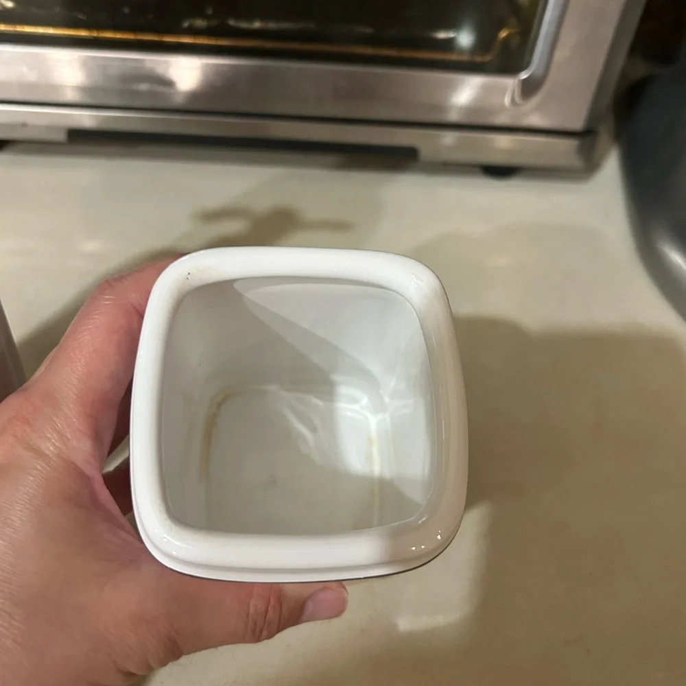 White Ceramic Soap Dispenser and Container Set